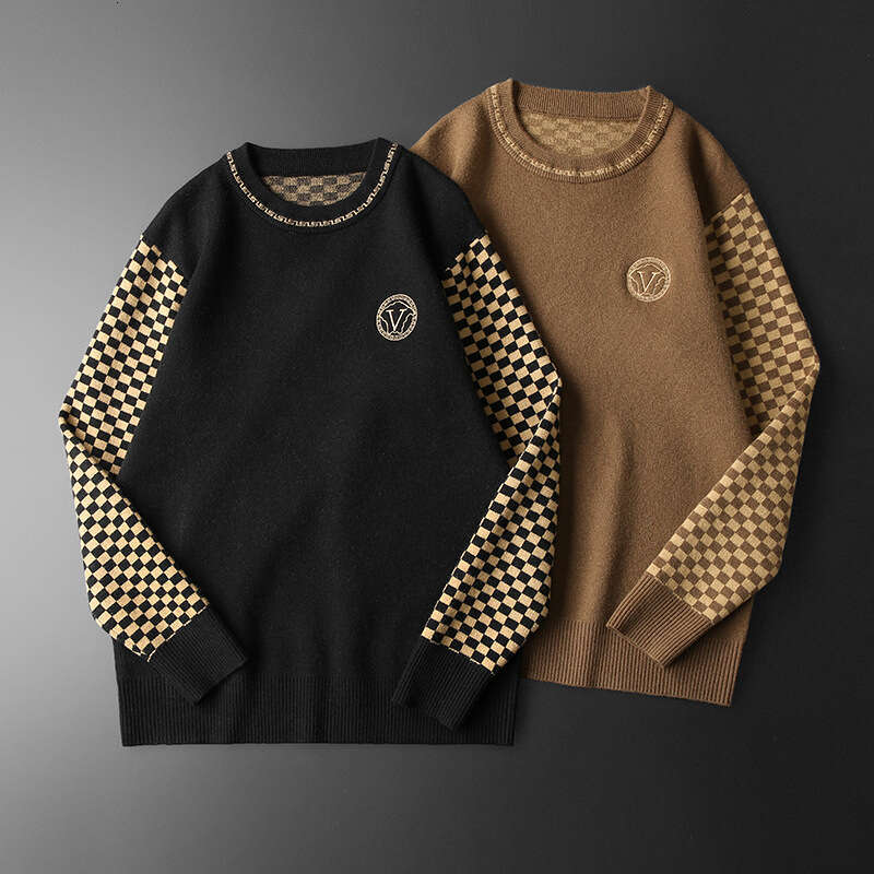 2025 New Winter Men's Wool Round Neck Knitted Sweater Base Shirt 23863P135 Long Stock Available