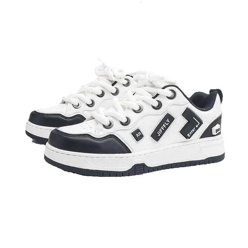 Jifffly 2025 Summer New Men's Sneakers Versatile Loafers Couple Black and White Casual Sports Trendy Shoes Wear-resistant Comfortable
