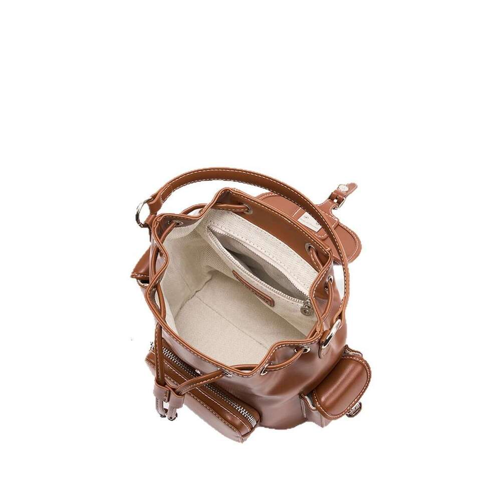 Genuine Leather Large Capacity High-end Feel Handheld Travel Backpack School Bag High Appearance