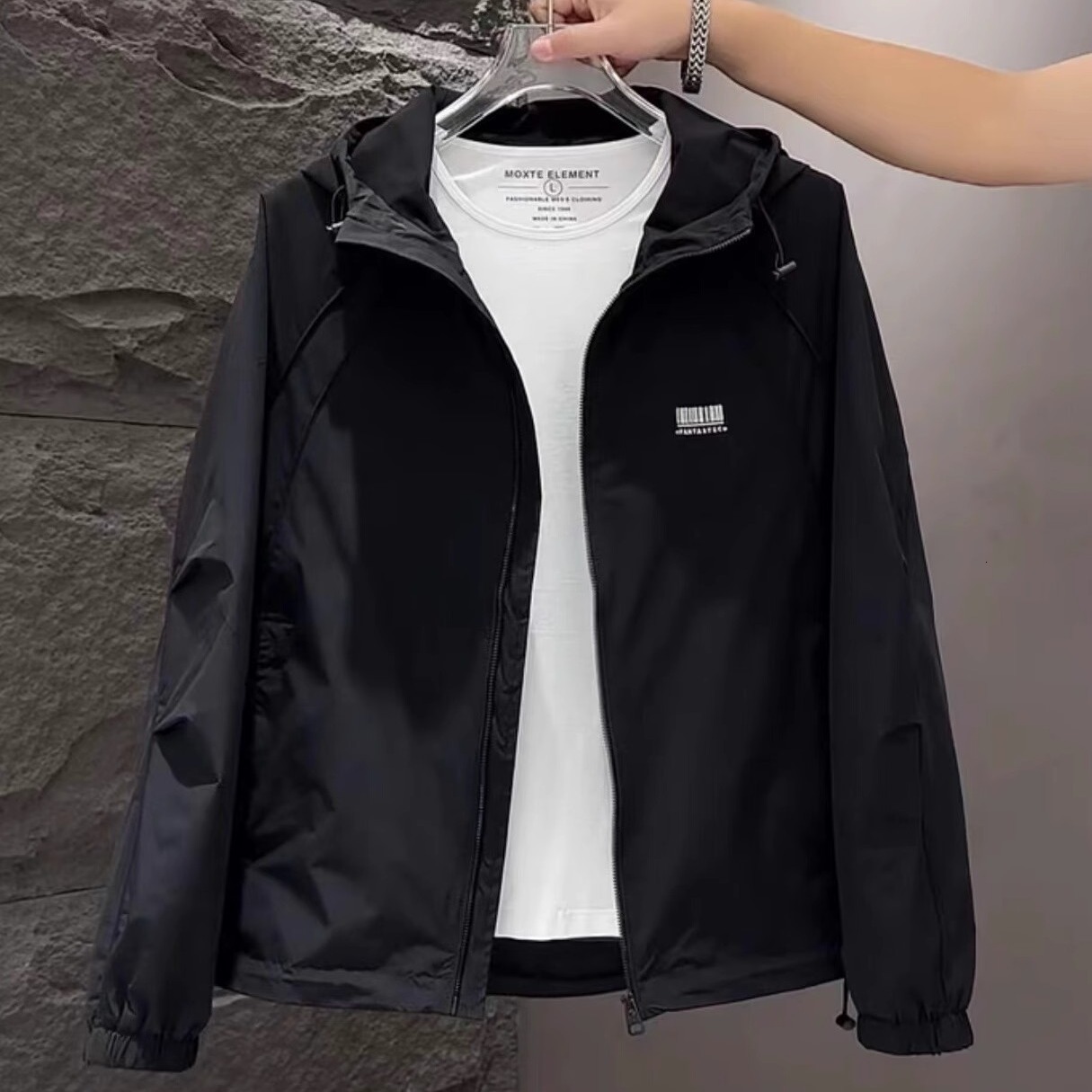 Jacket Designer Coat Coat Spring Autumn New Hooded Trendy Casual Jacket Light Luxury Versatile Plus Size Men's Outerwear