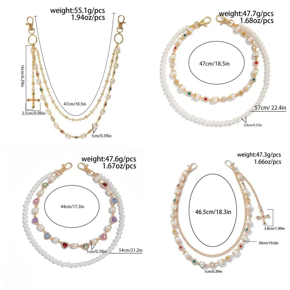 Cool Tassel Pearl Waist Chain Gothic Beads Tassel Jeans Chain Harajuku Bag Chain Punk Belt Chain Female 251021