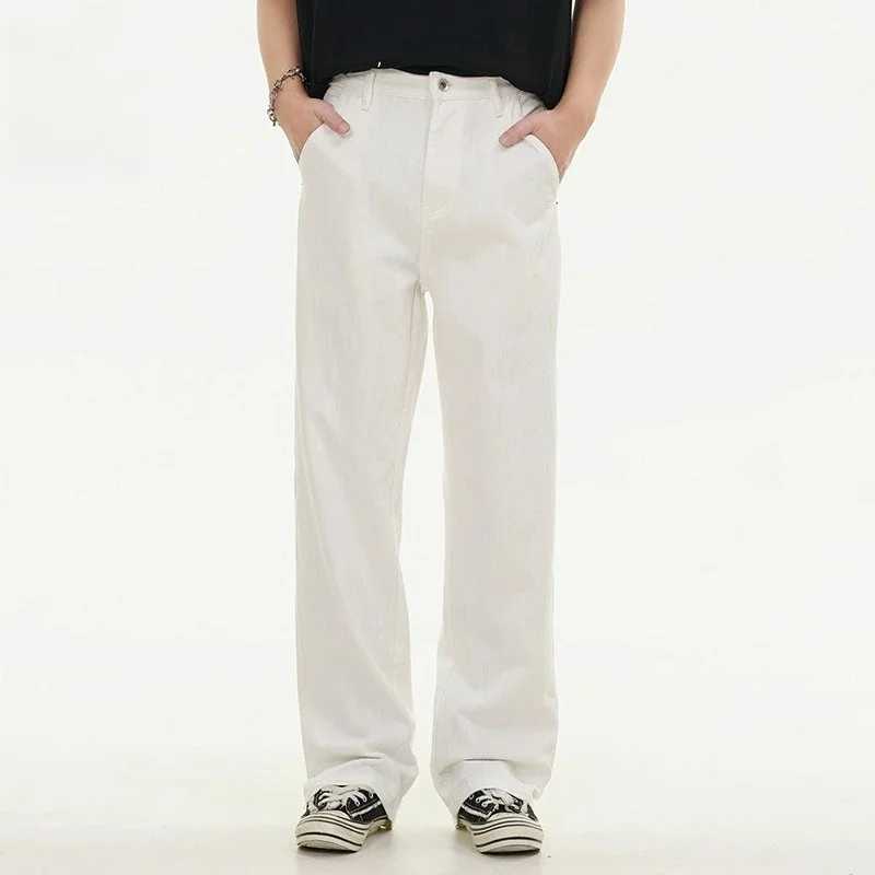 Good Quality Mens Casual Pants Summer Fashion Solid Color Textured Simple Basic Straight Trouser Vibe Style Vintage Streetwear J251030