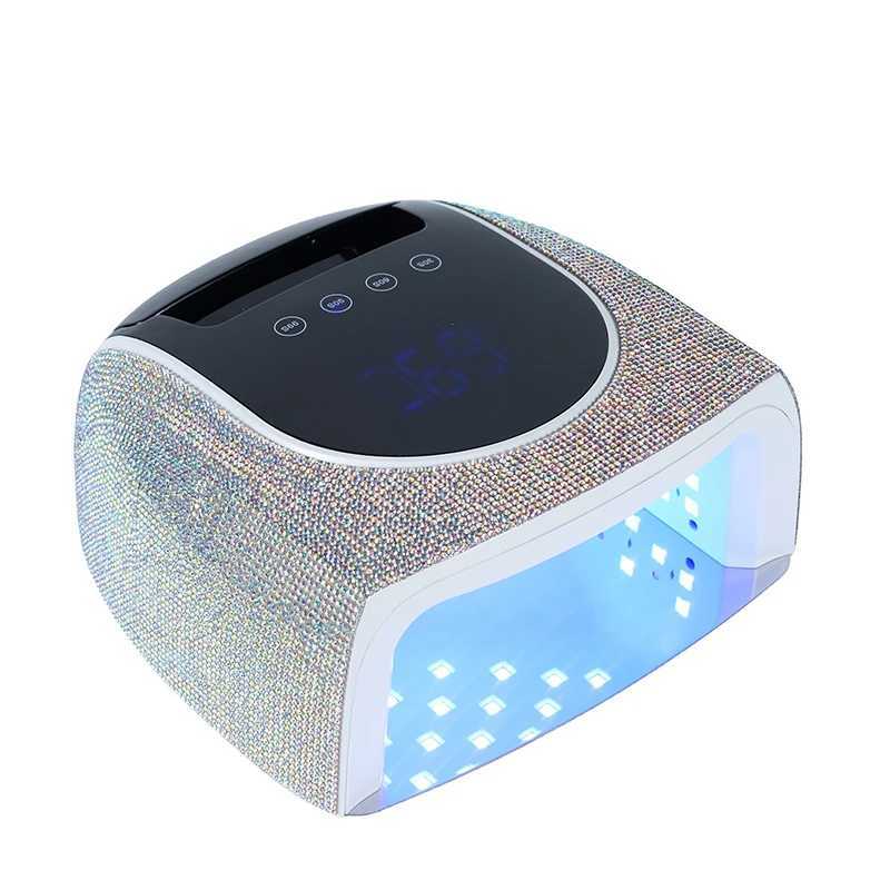 Rechargeable Nail Lamp Lampara De Manicure Super High Power 19200mAh Portable Curling Lamp large HDDispaly 4 Timers Auto Sensor L251030