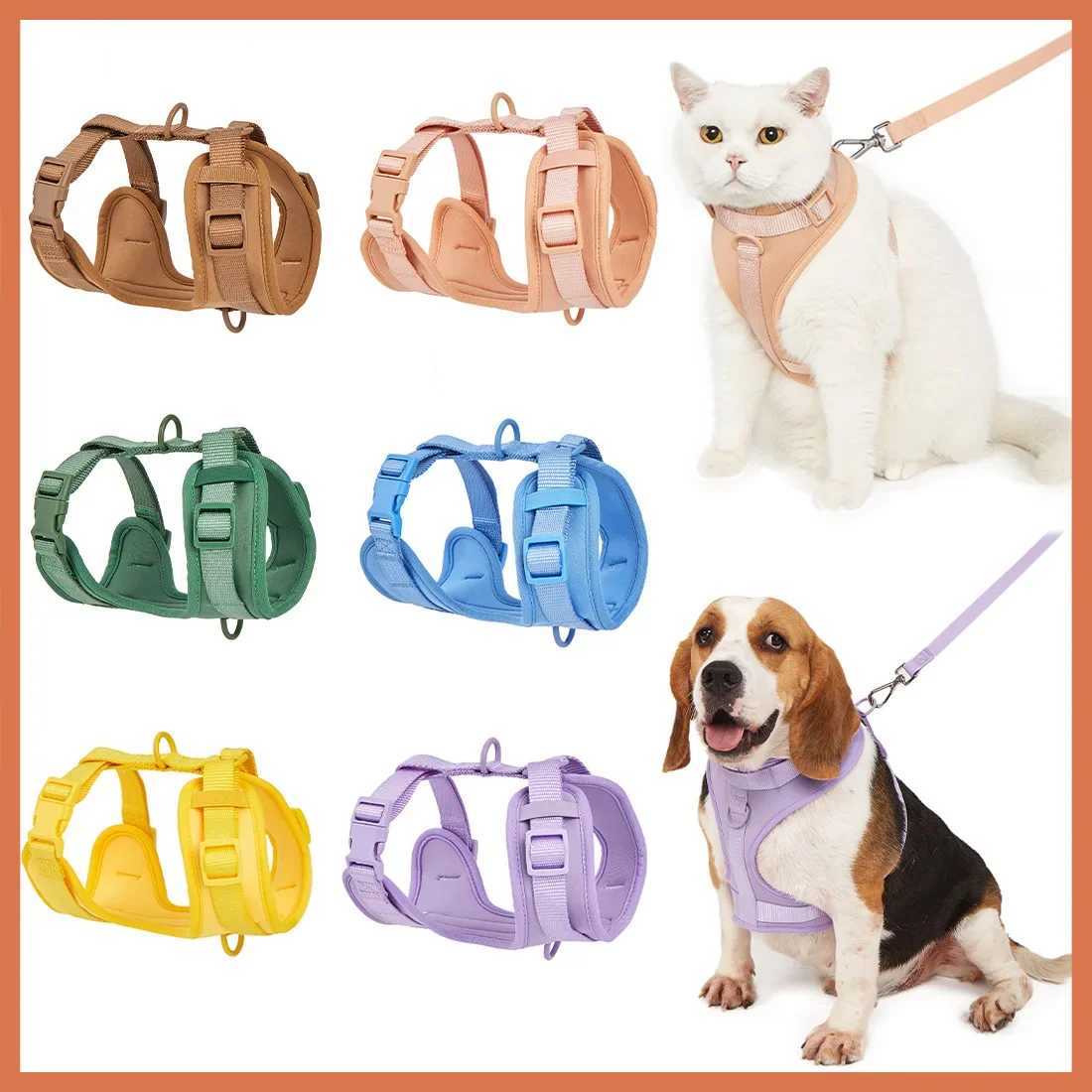 Pet chest strap vest type small and mediumsized dog dog leash chest and back reflective dog chain antibreaking dog leash J251129