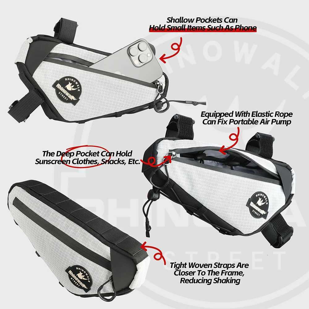 Rhinowalk Bike Frame Bag Water Resistant Bicycle Under Tube Storage Pack For MtbRoad Gravel Bike Cycling Luggage Accessories H251029