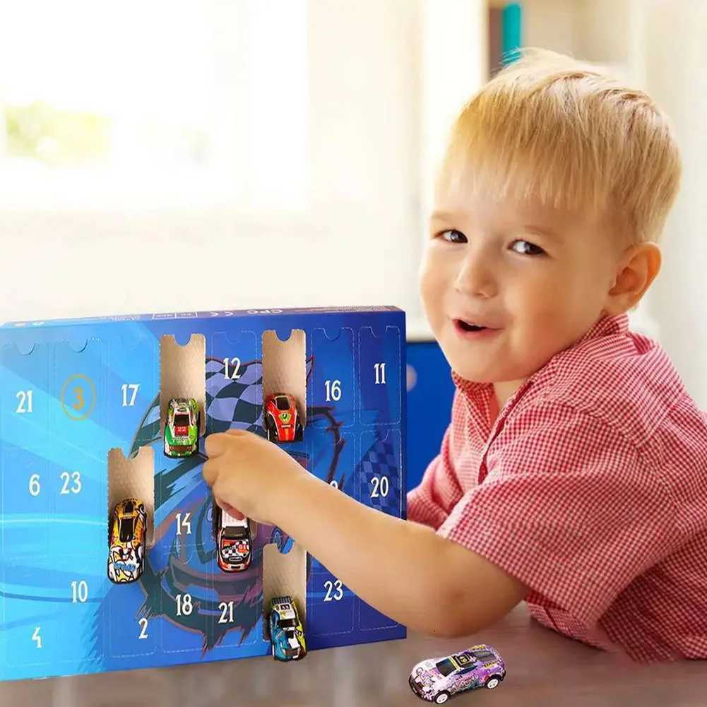 24 Days Christmas Countdown Calendar Car Toys Kids Car Advent Calendar Digital Racing Vehicles Toys Xmas Christmas Gift Box C251030