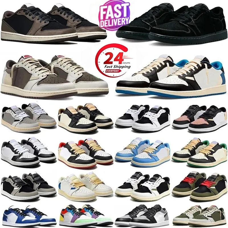 Designer Low Basketball Shoes Wolf Grey Carbon Arctic Punch Black Toe Fragment Reverse Mocha Grey Camo Trainers Women Sneakers EUR 36-47