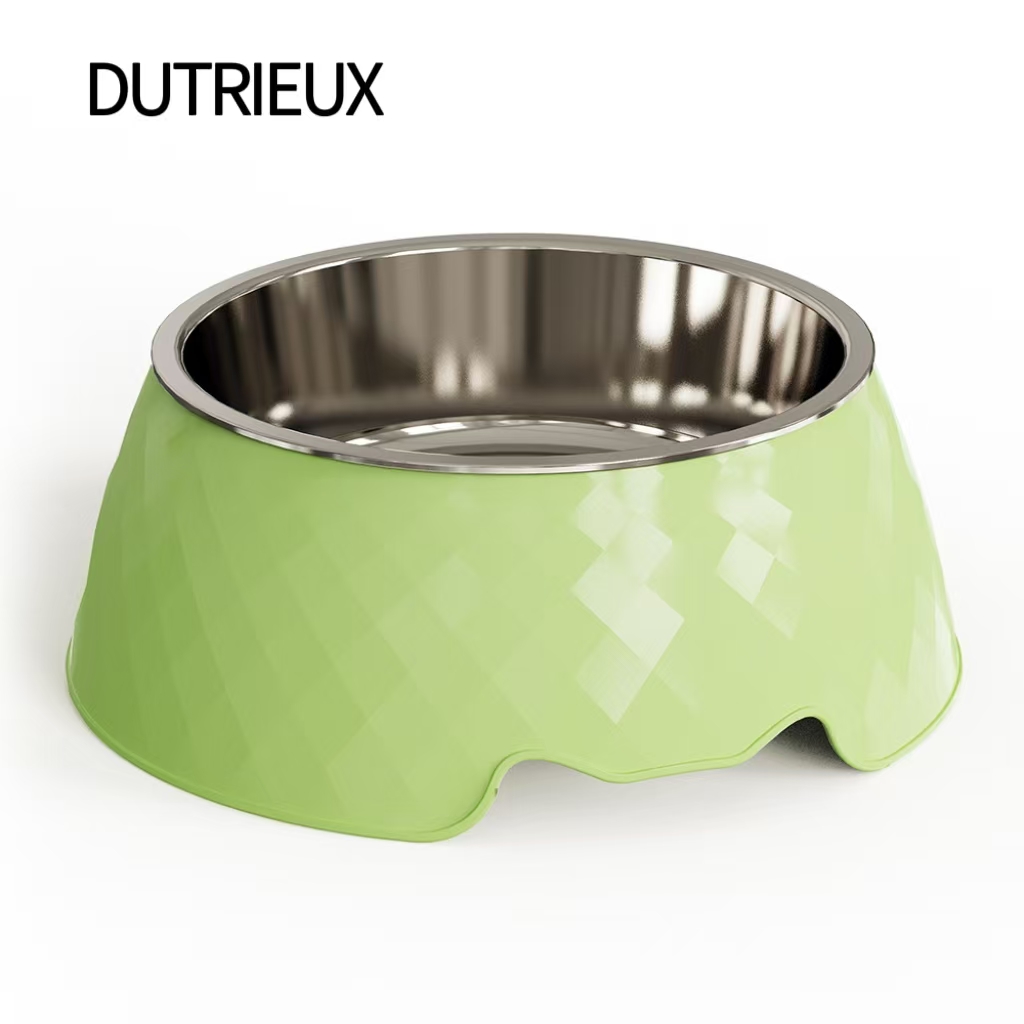 H1189 Stainless steel non-slip pet bowl, anti-tipping food bowl, OEM customization available.