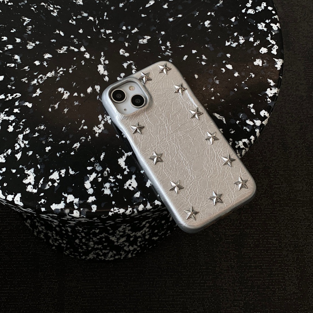 Suitable for iPhone 17Pro Max Five-Pointed Star Denim Phone Case iPhone16/15PRO Personalized Shockproof 14 Solid Color
