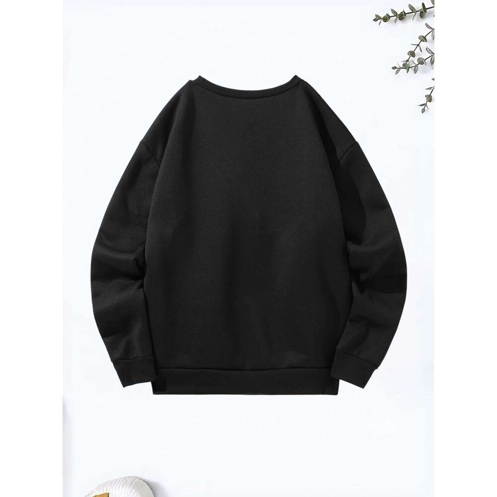 Pack Women S Casual Crew Neck Sweatshirts Polyester Knit Fabric Long Sleeve Alphabet Print Pullovers Slight Stretch Regular Fit For Fall Winter