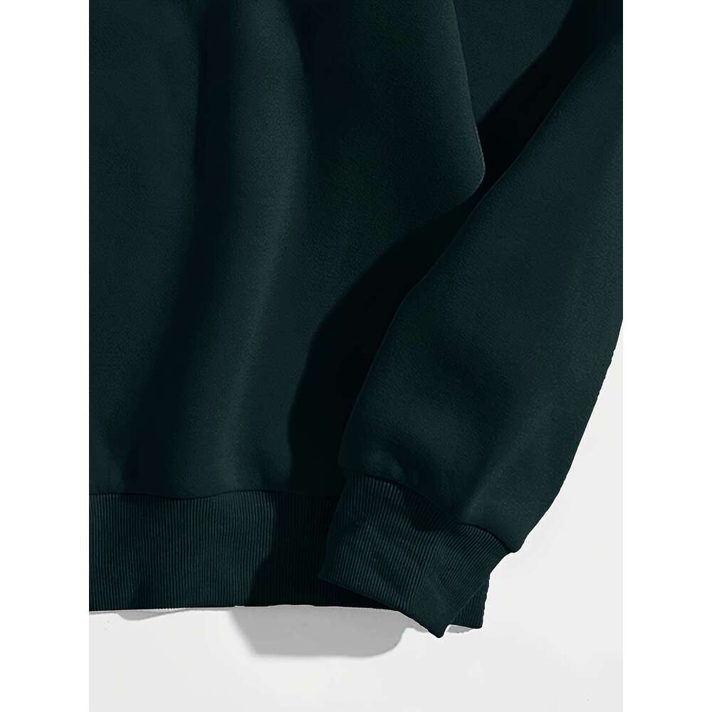 Round Neck Sweatshirt Set With Letter Print