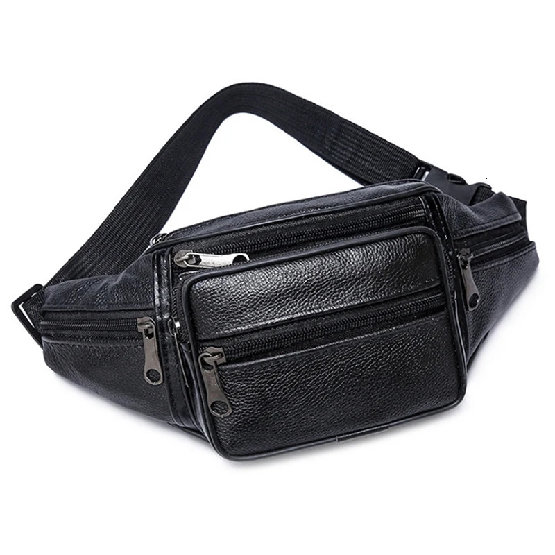 Mens Waist Pack PU Leather Bag Waist Belt Bag Male Artificial Leather Fanny Pack Fashion Small Shoulder Bags For Men 251030