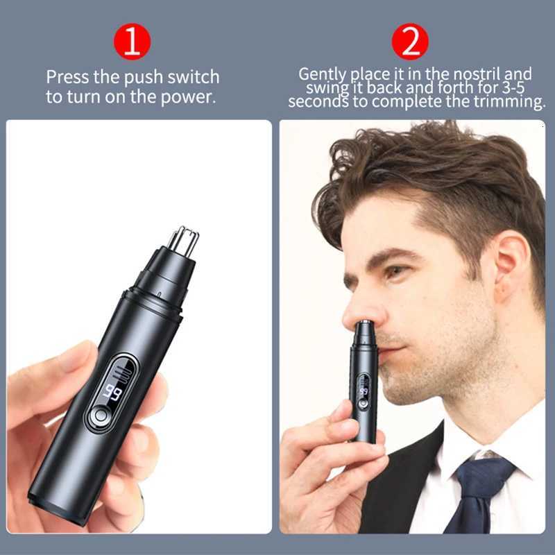 Mini Pocket Nose Hair Trimmer Painless Clipper Nose Ears Hair Eyebrow Waterproof Portable Trimmer For Men Women Face Hair Clean M251030