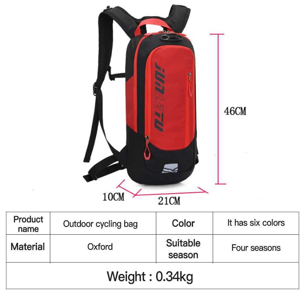 New 10L MTB Bike Backpack with Night Reflector Strips Helmet Strap Design Outdoor Sports Cycling Running Backpacks Water Bag H251029