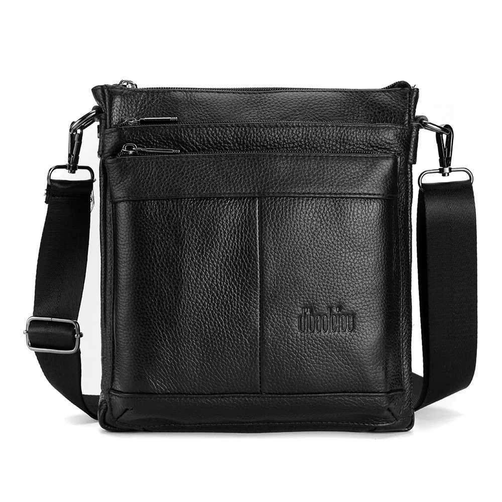 Mens Leather Messenger Bag Business Shoder Bag Small Crossbody Bag Mti Functi Messenger Bag Mens Travel Bag Y251011