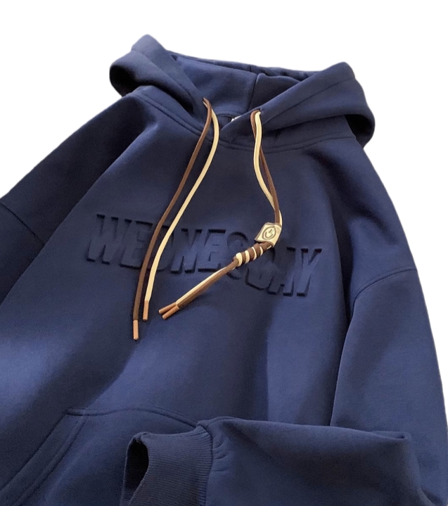 The thick hooded sweatshirt for men's spring and autumn Embossed Letters Casual Hooded Sweatshirt Loose Comfortable Men Women Hoodies