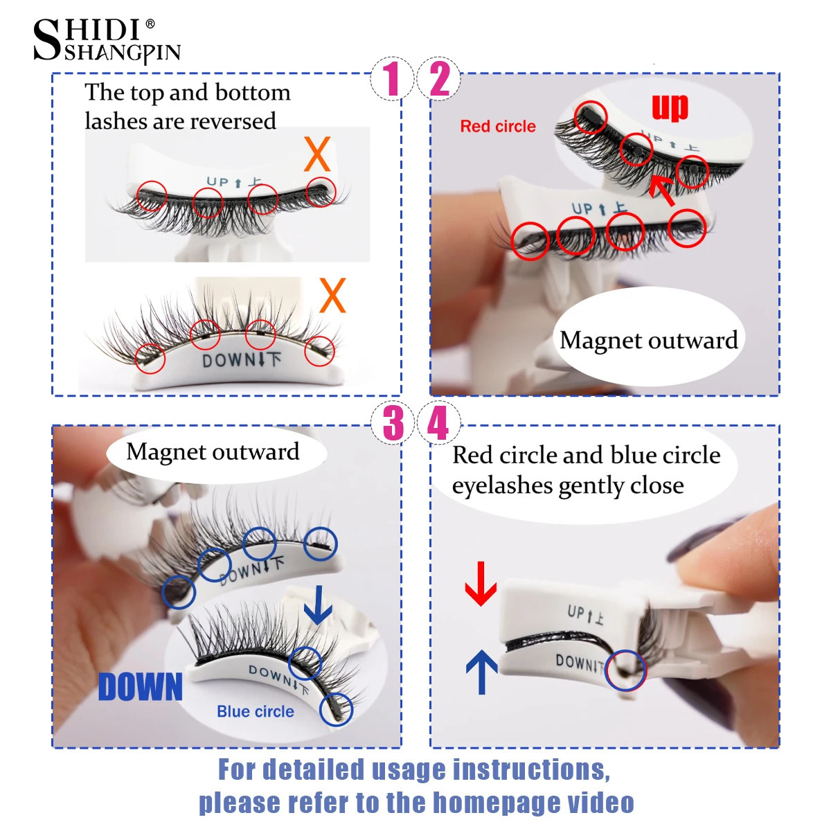 1 Pair Magnetic Eyelashes Handmade Fluffy Faux Mink Lashes Reusable Natural False Eyelashes and Magnetic Tweezers Set Makeup 251030