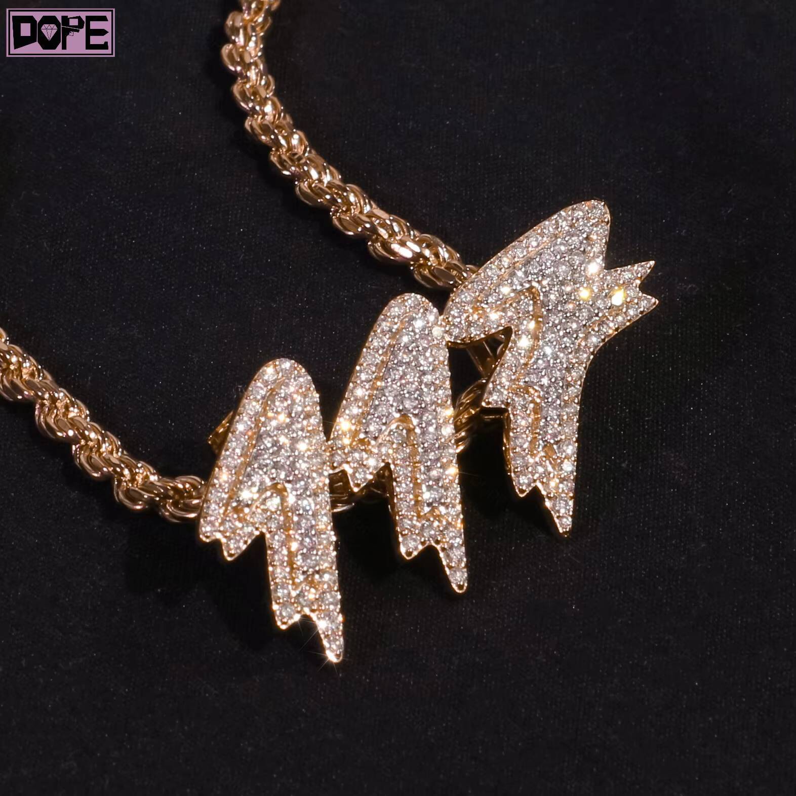 IGI Diamond Pendant VVS Lab Grown Diamond CVD HPHT Iced Out Letter 925 Silver Custom Diamond Pendant