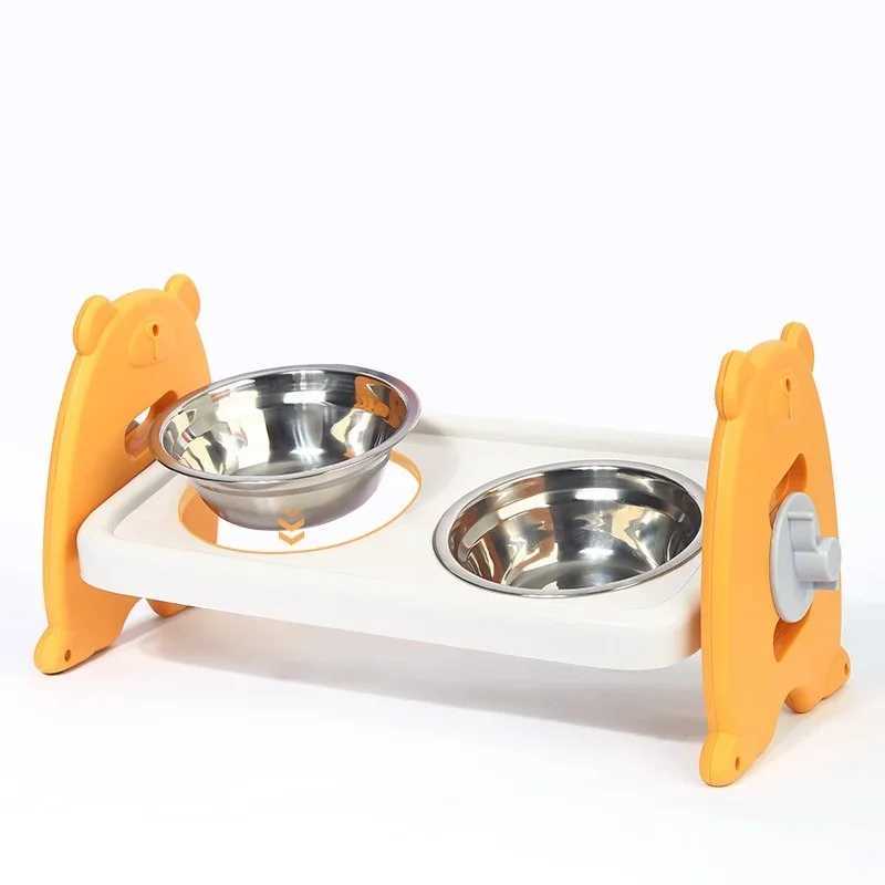 Elevated Pet Bowl for Small Dogs and CatsTilted Adjustable Raised Dog Bowls with 3 Stainless Steel NonSlip Feeder Dog Bowls J251113