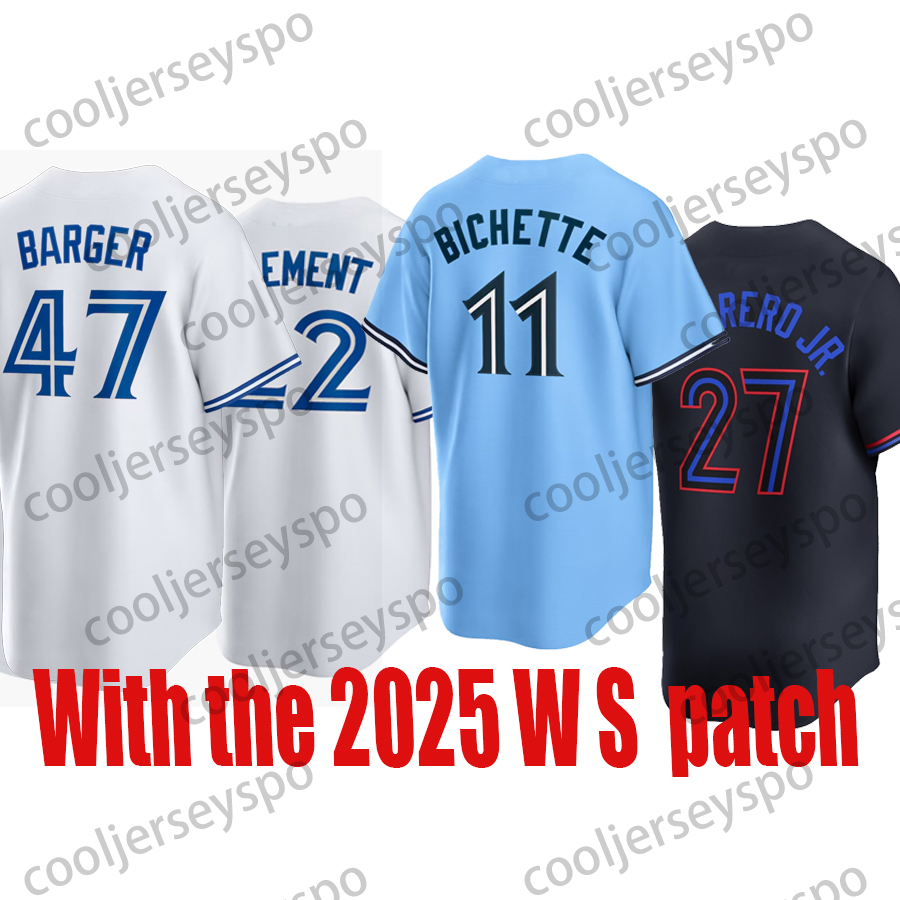 Custom 27 Vladimir Guerrero Baseball Jerseys Bo Bichette George Springer Addison Barger Kevin Gausman Nathan Lukes Sports Training Uniform Kids Adult 