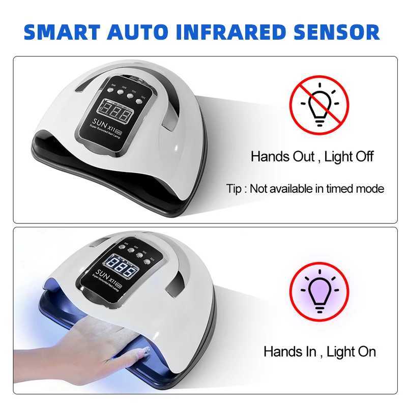 300W Professional Nail Dryer Lamp Powerful 66LEDs UV LED Lamp For Nails Drying Gel Polish With Smart Sensor Manicure Machine L251030