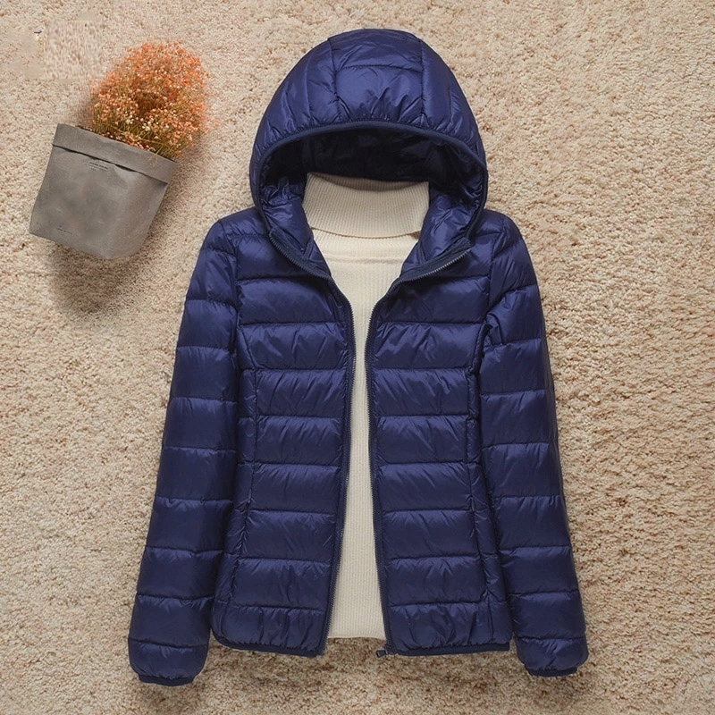 Fashion Female Cold Jacket Women Winter Light White Duck Down Jacket Slim Puffer Jacket Portable Windproof Down Coat 251029