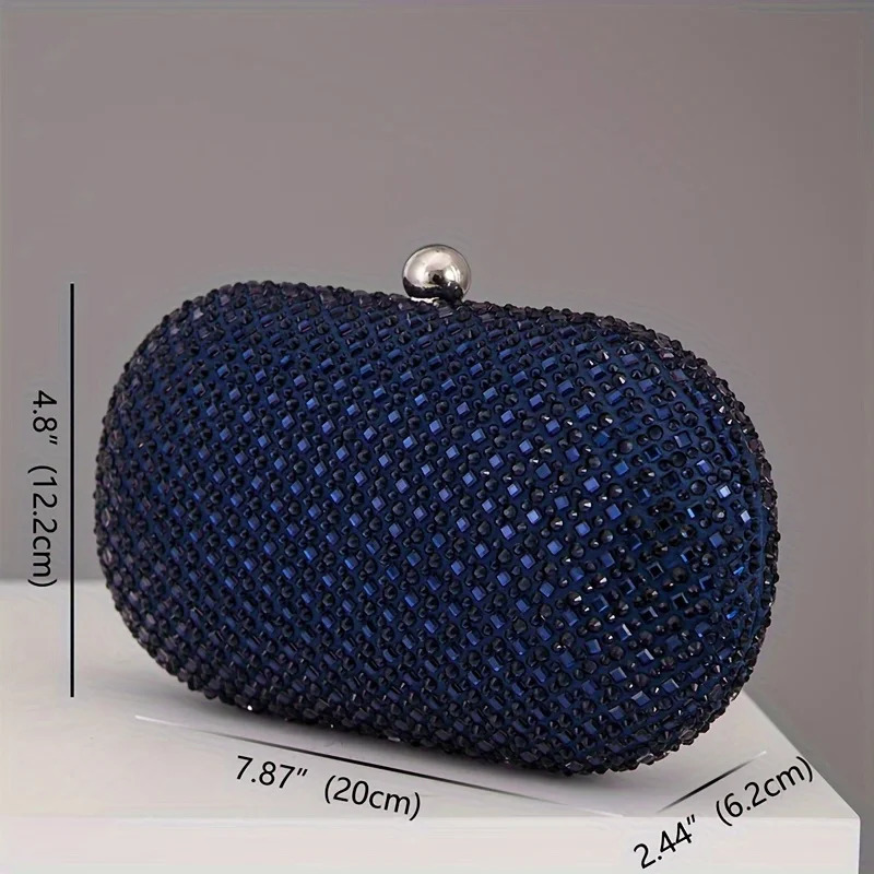 Elegant and Fashionable Diamond Oval Evening Bag Clutch Bag 251030
