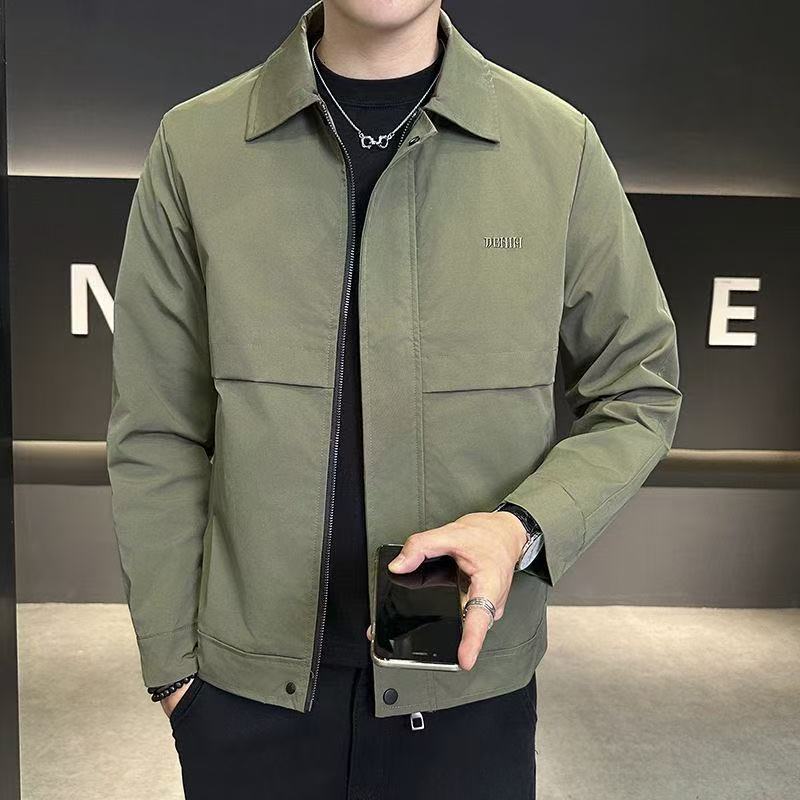 2025 Spring And Autumn Designer Coat Cool Jacket For Men Ins High Street Trendy Brand Harajuku Style Korean Version Trendy Turn-down Collar Jacket