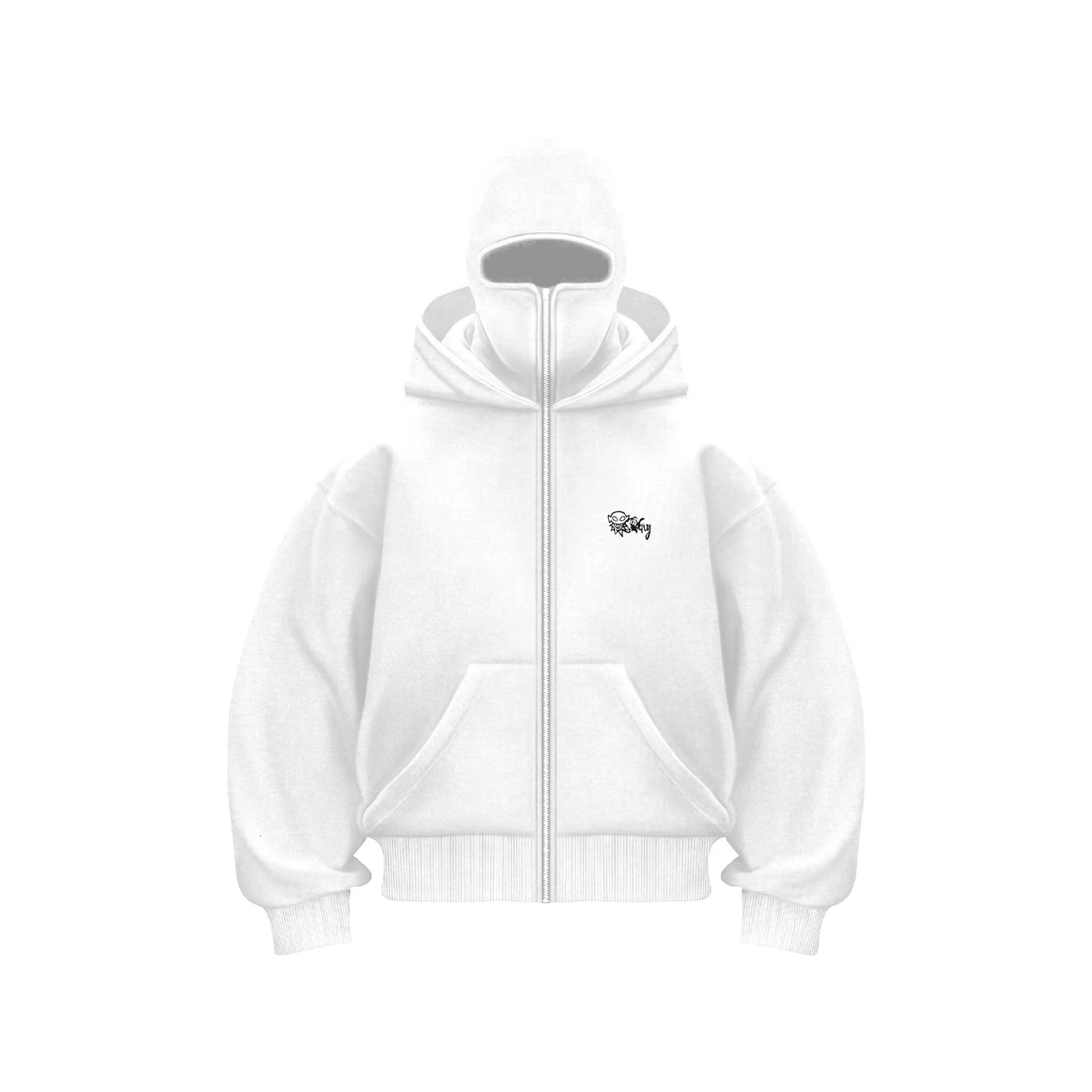 Mens Balaclava Zip Hoodie Winter Warm Casual Sweatshirt With Hooded Face Mask Zipper Sports Jacket Outdoor Activities 251029 - view 4
