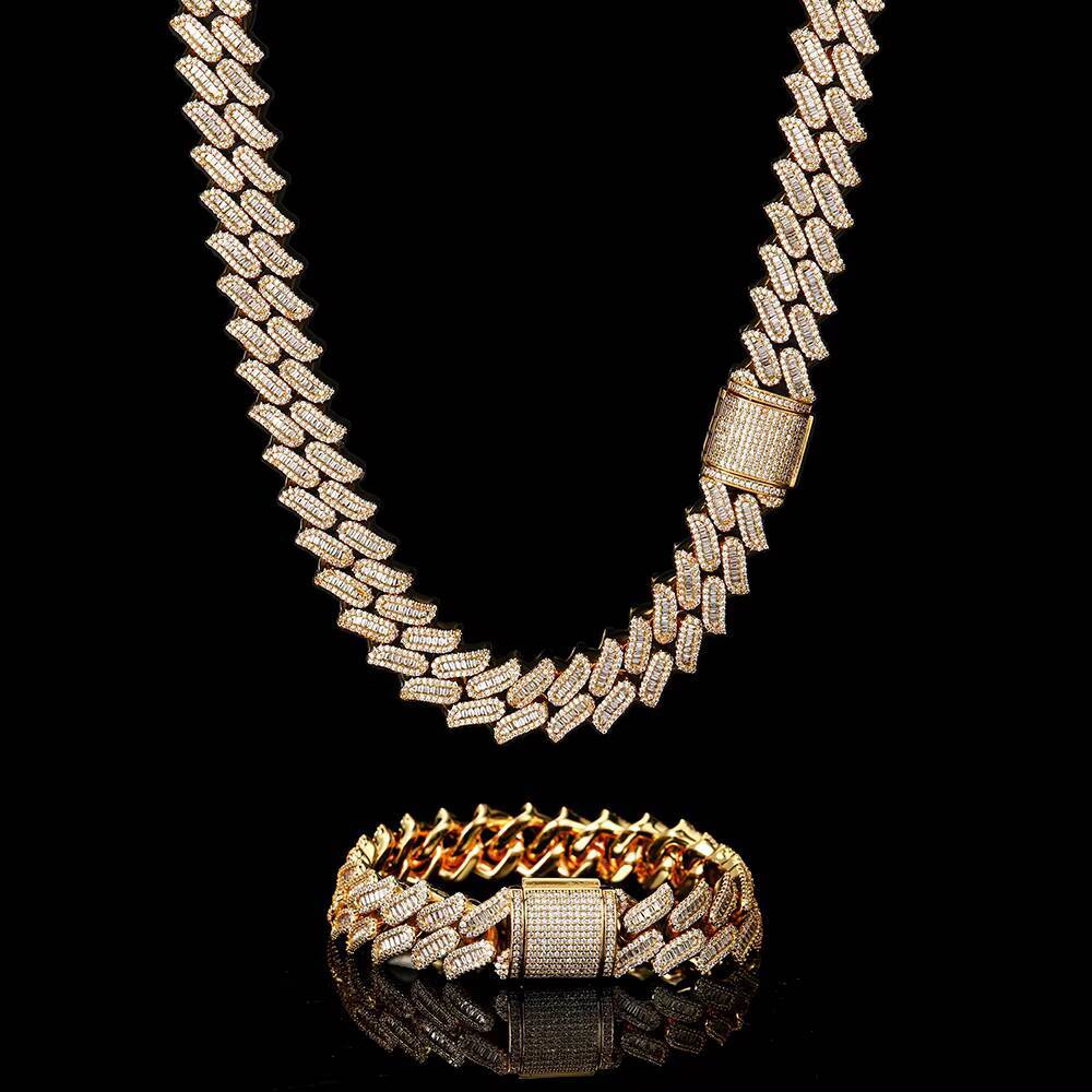 Bling Diamond Cuban Link Bracelet Hip Hop Jewelry Iced Out Thorns Chain Bracelet Women Designer's style