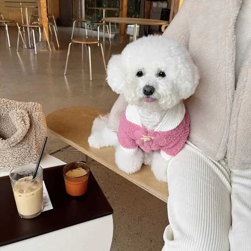 Winter Thickened Pet Dog Clothes Teddy ets Warm Hoodie Bichon Vests Open Button Shirt Small Dog Casual Cotton Puppy Coat C251030