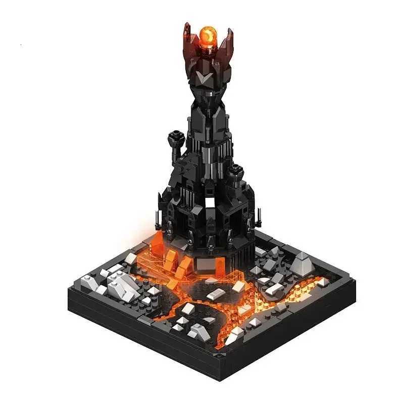 2 pe Creative The Lord of the Rings BaradDr Sauron Dark Tower Building Blocks Assemble Bricks Toys Gift For Adult KidsXJ251030