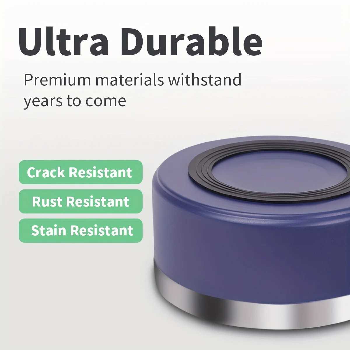 Premium Dog Bowl Stylish Large Capacity Pet Bowl Thickened Doublelayer Stainless Steel Design with NonSlip Mat for Cats Dogs J251113