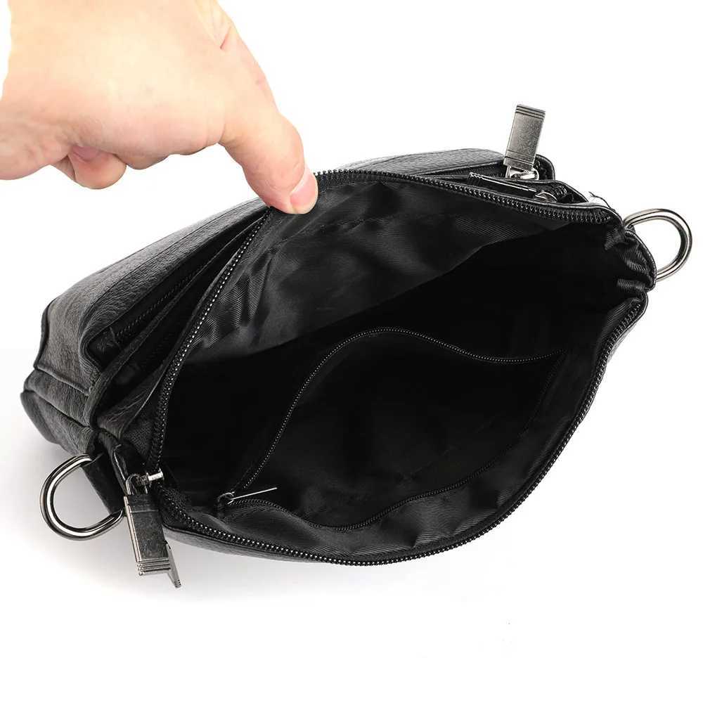 Mens Leather Messenger Bag Business Shoder Bag Small Crossbody Bag Mti Functi Messenger Bag Mens Travel Bag Y251011