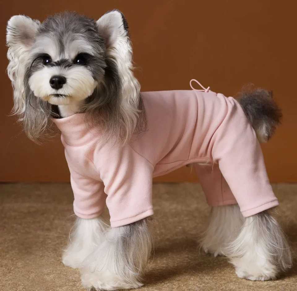 Winter Warm Fleece Dog Pajamas Elastic Four Legs Clothes for Small to Large Dogs Cozy Elasticity Sleepwear in Cold Weather C251030