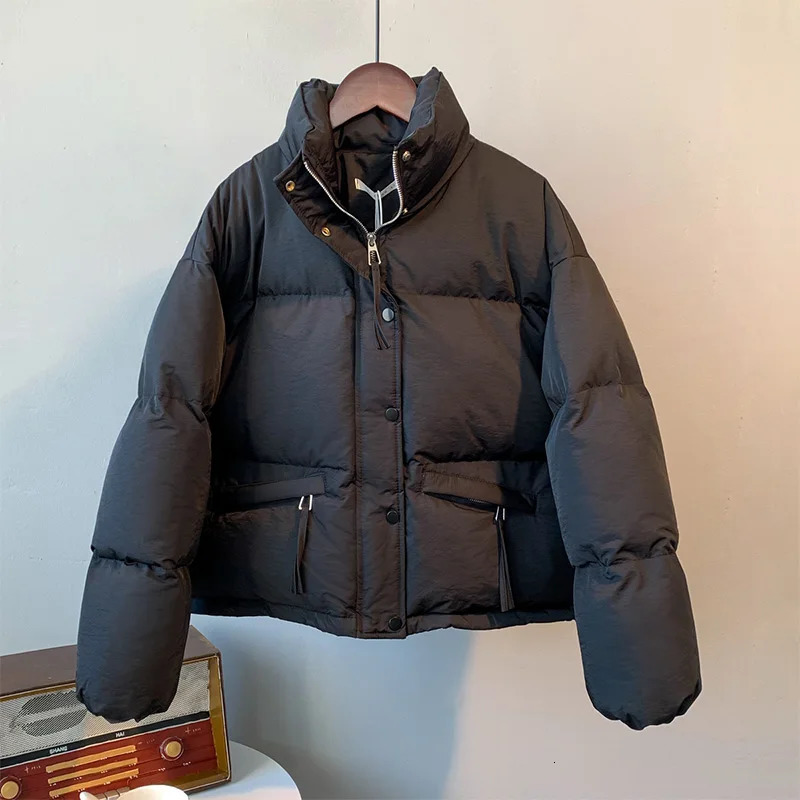 EVNISI Casual Women Loose Thicken Jacket Button Up Solid Warm Bread Clothing For Women Puffer Jackets Autumn Cardigan Coat 251030