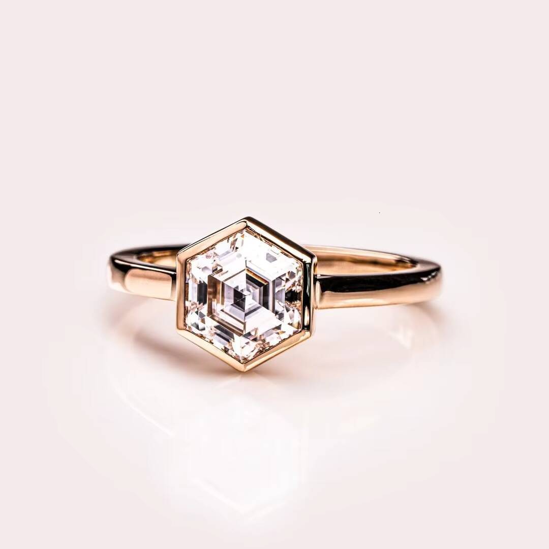 Redleaf Jewelry 14K18K Gold Moissanite Wedding Ring Moissanite Diamond Moissanite Ring