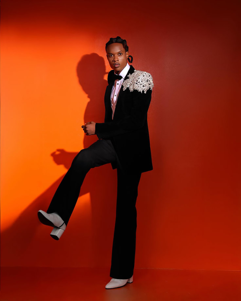 Vintage Men's Suit 2 Pieces Set Appliques Jacket Tailor-Made Groom Shawl Lapel Blazer Evening Prom Party Customized Coat Pants Plus Size