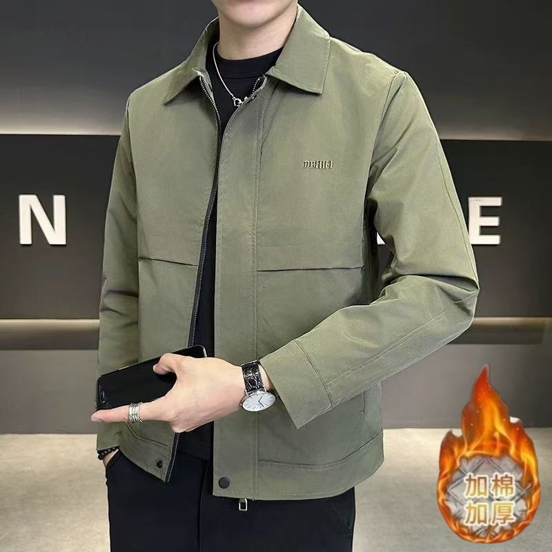 Trendy Men's Jacket 2025 Spring Autumn New Men's Designer Coat Casual Versatile Men's Turn-down Collar Workwear Jacket