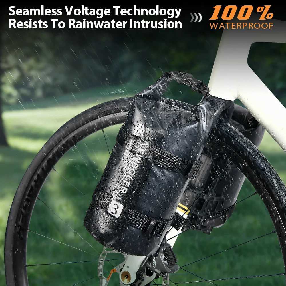 NEWBOLER Portable Waterproof Bike Fork Bags 3L Portable Bike Bags Electric Scooter Bags Bicycle Front Bags Bicycle Fork Bags H251029