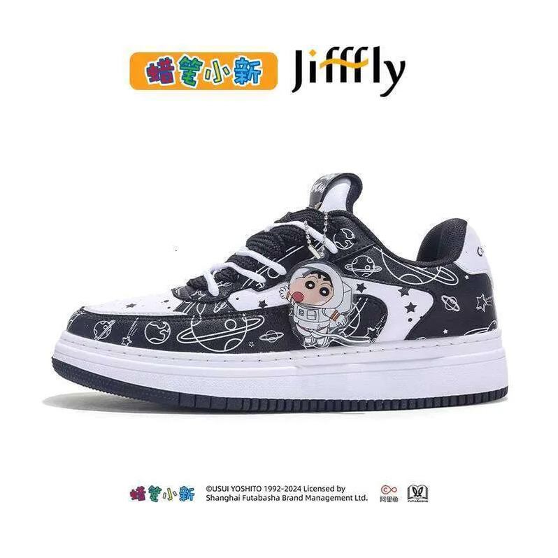Jifffly Crayon Shin-chan Collaboration Men's 2025 Summer New Sneakers Versatile Thick-Soled Casual Sports Shoes Soft-soled Trendy