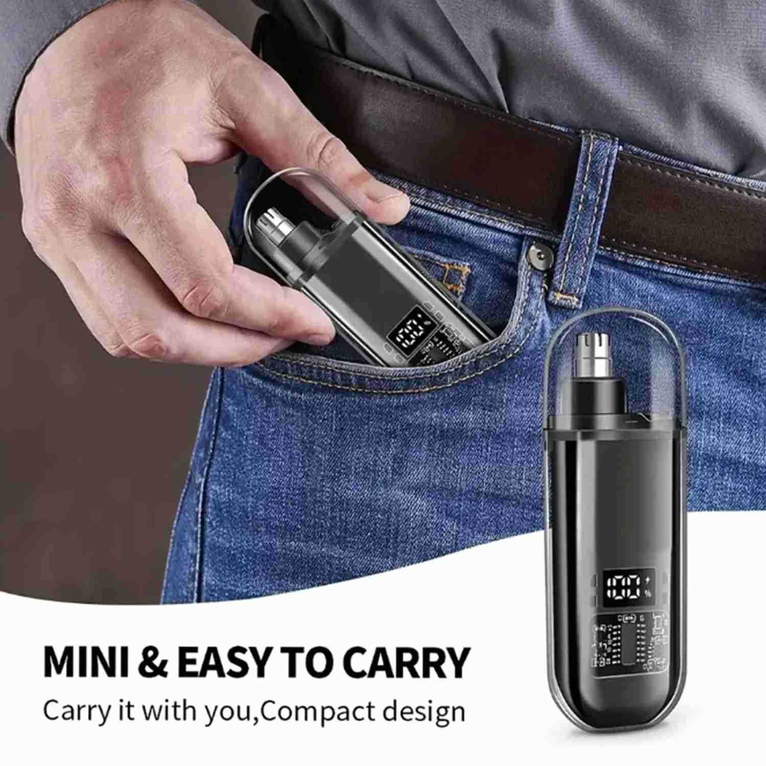 Nose Hair Trimmer for Men Portable Mini Nose Hair Remover USB Rechargeable Trimmer for Nose and Ears Electric Nose Hair Cutter Z251030