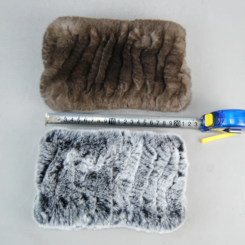 Good Elastic Rex Rabbit Fur Ring Scarves Winter Warm Women Genuine Rex Rabbit Fur Scarf Knitted Real Natural Fur Wraps Headbands 251021