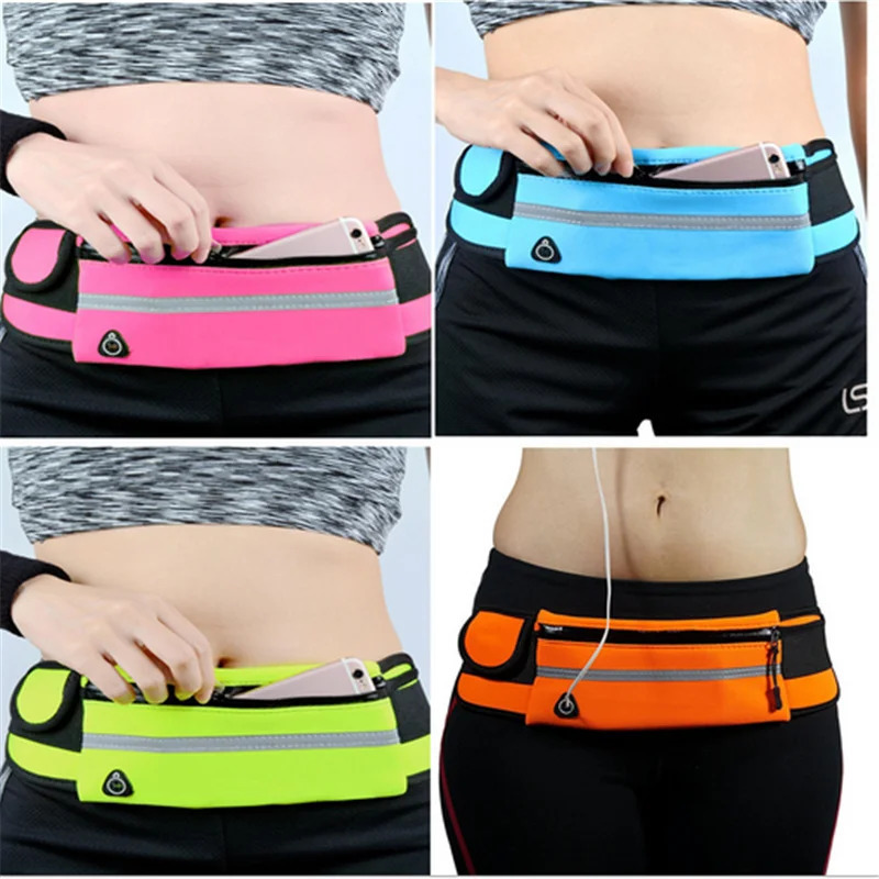 Waterproof Running Waist Bag Canvas Sports Jogging Portable Outdoor Phone Holder Belt Bag Women Men Fitness Sport Accessories 251030
