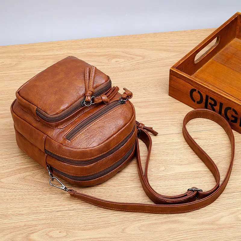 Vintage Designer Shoder Messenger Bag Casual Handbag Crossbody Bags for Wen PU Leather Small Daily Phe Pocket Purse sac Y251011