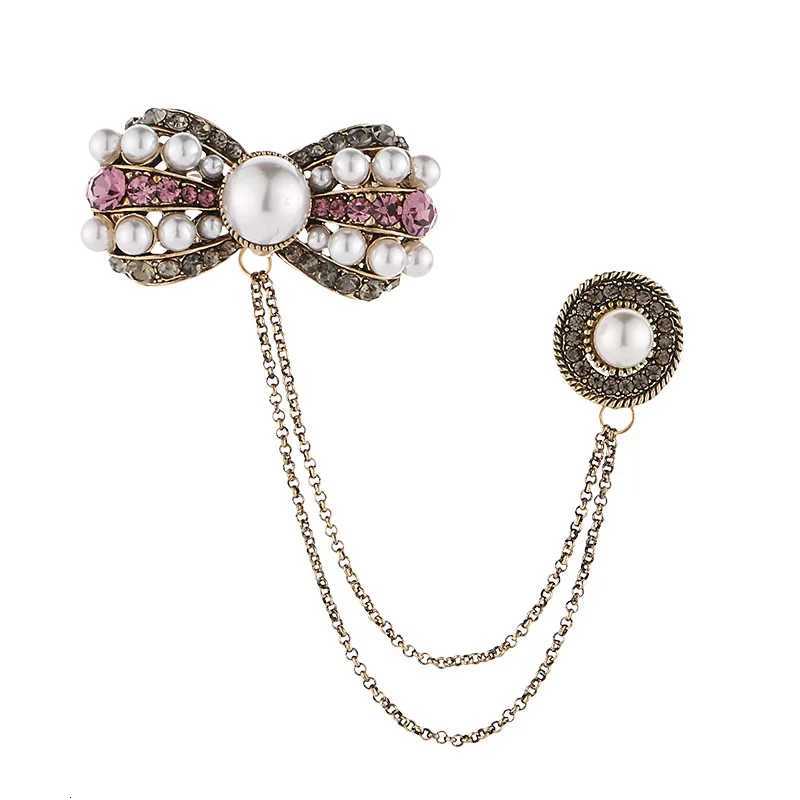 SHMIK Vintage Bee 5 Number Chains Crsytal Brooches Badges For Women Lady Classic Rhinestone Koorean Style Corsage Womens Pins Y251029