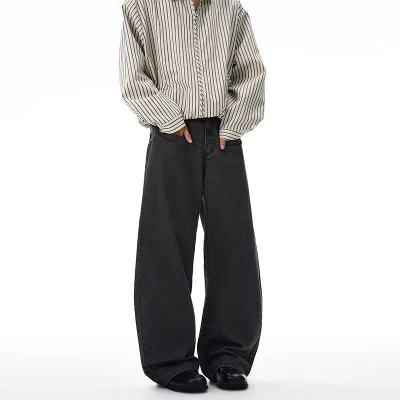 2025 autumn and winter casual pants mens and womens straight tube loose fitting trendy street Japanese style jeans J251030