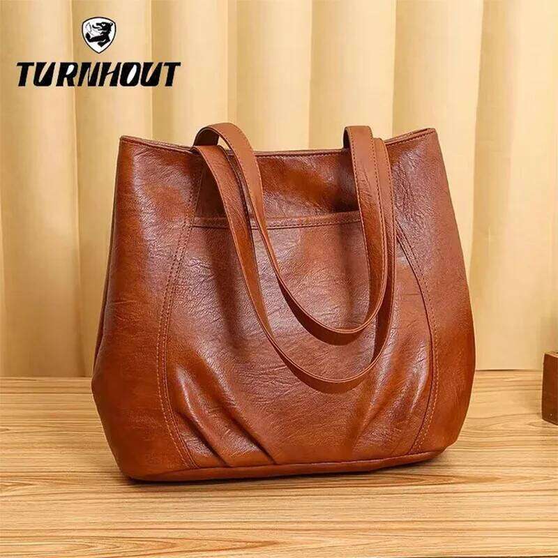 Retro Leather Handbag Ladies Shoulder Tote For Women Large Capacity Crossbody Bag Fashion Brand Top Bags