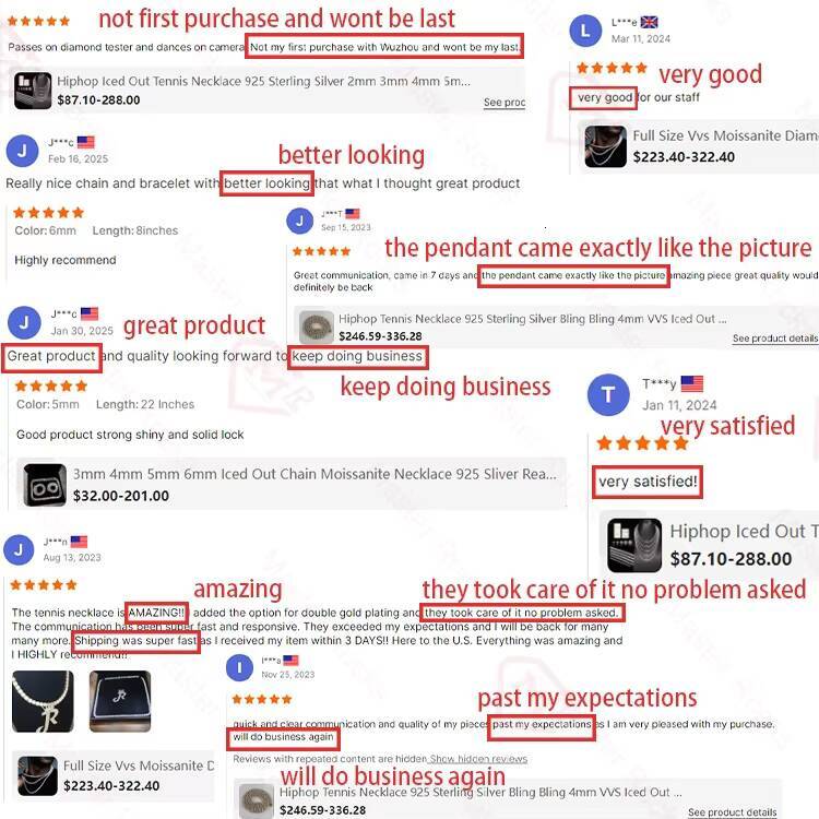 26mm Tennis Chain Necklace Bracelet Moissanite Jewelry S925 Vvs Iced Out Moissanite Tennis Chain