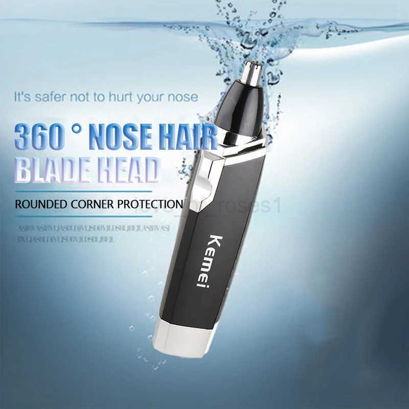 Kemei professional nose hair trimmer beard trimer mens eyebrow nose trimmer for nose and ear cleaner hair removal machine Z251030